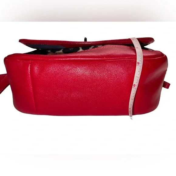Coach - red and leopard crossbody bag- like new - Picture 4 of 12